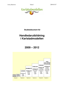 Handledarutbildning i Karlstadmodellen 2009 – 2012