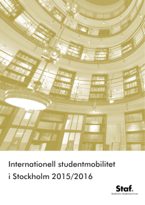 Internationell studentmobilitet i Stockholm 2015/2016