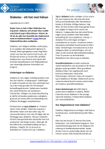 Diabetes - ett hot mot hälsan