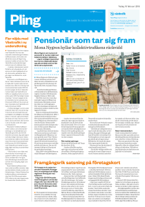 Pensionär som tar sig fram