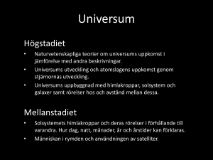 Universum - Livets uppkomst