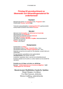 Förslag till grundsortiment av läkemedel och behandlingsmaterial