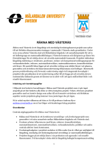 räkna med västerås - Mälardalens högskola