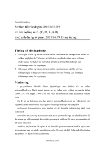 med anledning av prop 2015 16 79 En ny tullag