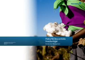 Policy ansvarsfulla investeringar 2015