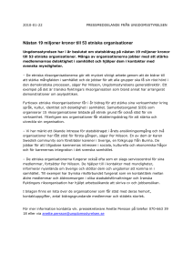 2010-01-22 PRESSMEDDELANDE FRÅN UNGDOMSSTYRELSEN