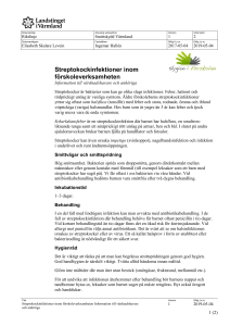 Streptokockinfektioner inom förskoleverksamheten