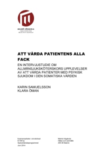 att vårda patientens alla fack - MUEP