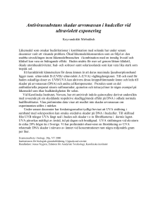 Antivirussubstans skadar arvsmassan i hudceller vid ultraviolett