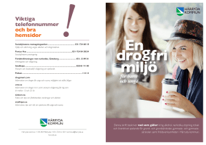 En drogfri miljö