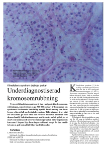 Underdiagnostiserad kromosomrubbning