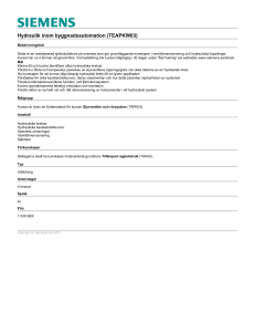 Hydraulik inom byggnadsautomation (TEAPKW03)