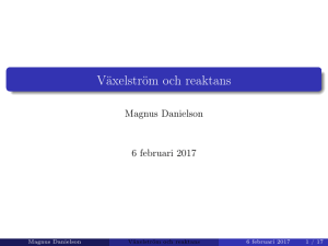 Växelström och reaktans