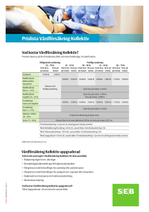 Prislista Vårdförsäkring Kollektiv