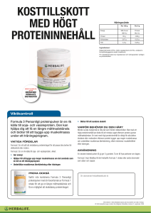 kosttillskott med högt proteininnehåll