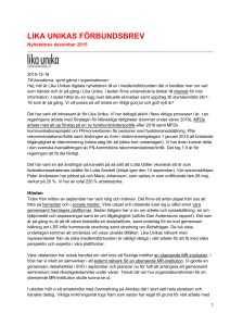 Lika Unikas Förbundsbrev december 2015