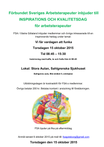 Vi får vardagen att funka - Sveriges Arbetsterapeuter