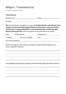 Bilaga A | Traumaintervju