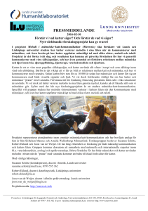 pressmeddelande - Lunds universitet
