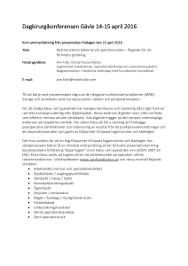 Kort sammanfattning Gävle 15 april 2016