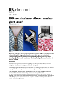 100 svenska innovationer som har gjort succé