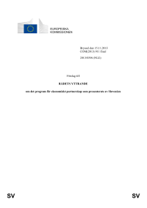 SV SV 2013/0396 (NLE) Förslag till RÅDETS YTTRANDE om det