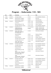 Program - Kulturvecka 11/5