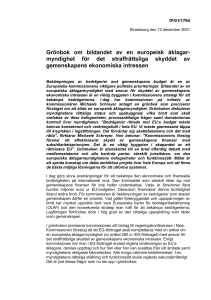 Grönbok om bildandet av en europeisk nklagar