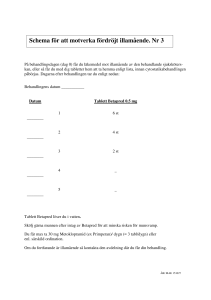 Schema för att motverka fördröjt illamående. Nr 3