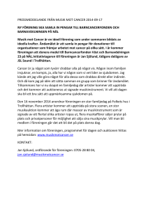 pressmeddelande från musik mot cancer 2014-09