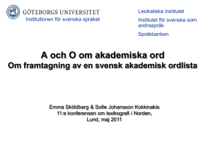 A och O om akademiska ord