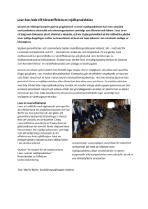 Lean kan leda till effektivare mjölkproduktion