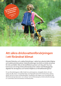 Att säkra dricksvattenförsörjningen i ett förändrat