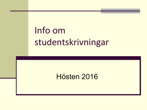 Info om studentskrivningar