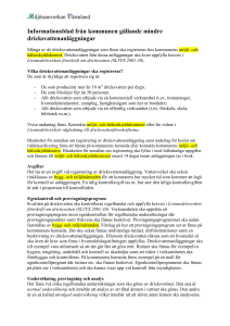 Informationsblad kring registrering av dricksvattenanläggning