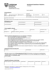 Behörighetsansökan Treserva - Utförare