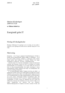 energisnål grön IT - Riksdagens öppna data