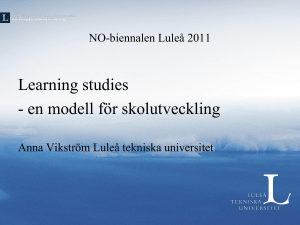 Learning studies En modell för skolutveckling