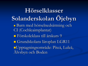 Hörselklasser Solanderskolan Öjebyn
