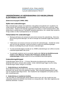 undersökning av nervbanorna och musklernas - Hoito