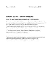 Freephoo app-‐etta i Thailand och Egypten