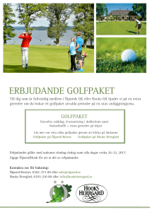 ERBJUDANDE GOLFPAKET
