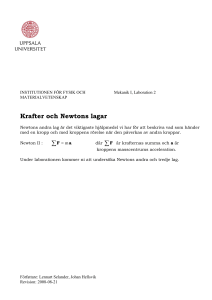 Krafter och Newtons lagar - UU Studentportalen