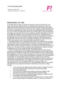 Maskulinitet och våld - Feministiskt initiativ