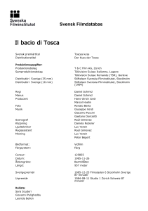 Svensk Filmdatabas - Il bacio di Tosca