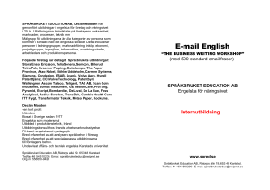 Email English - Språkbruket Education AB