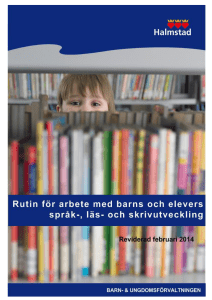 Rutin för elevers språk-, läs- och skrivutveckling