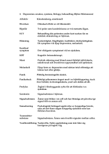 2. Depression: orsaker, symtom, förlopp, behandling - psyk-e