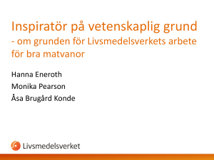 Livsmedels-verkets kostråd för hälsan och miljön