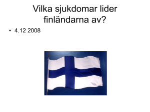Vilka sjukdomar lider finländarna av?